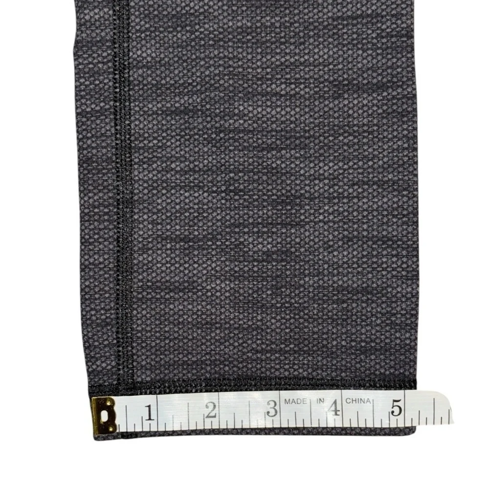Lululemon Wunder Under High Crop Heather Black Sz 6
